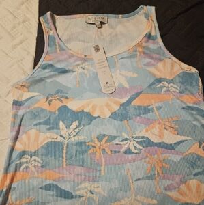 Olive & Oak Tropical Sunset Tank Top Size Medium Nwts